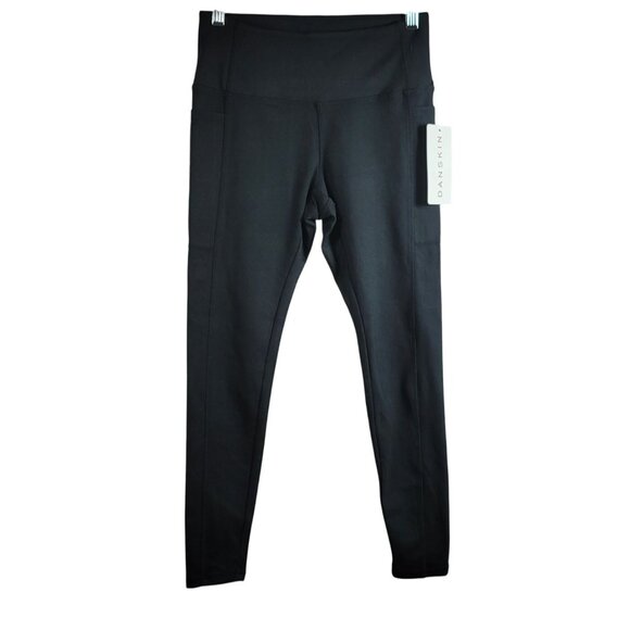 Danskin 7/8 Leggings Black Salt Small 4-Way Stretch Wicking Moisture Control NWT - Picture 1 of 9